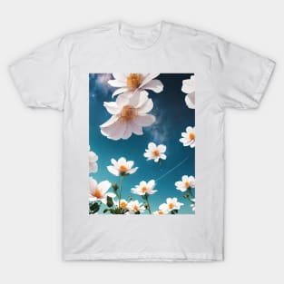 Celestial Blooms: Flowers in the Sky T-Shirt